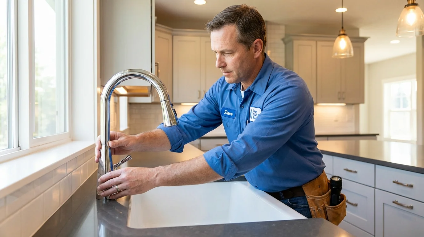 Kitchen faucet installation by Johns Plumbing LLC in University